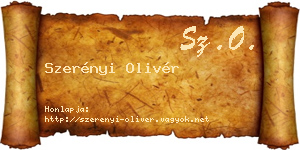 Szerényi Olivér névjegykártya